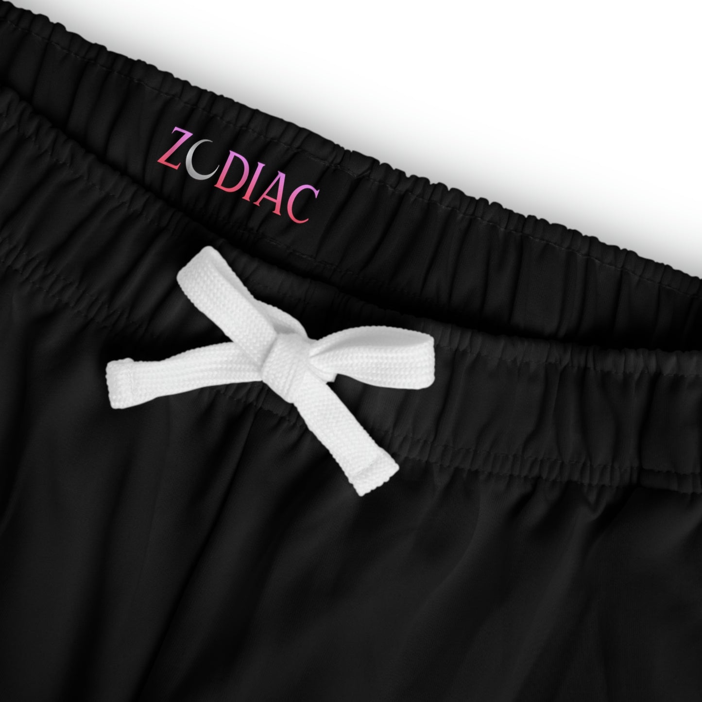 Zodiac Mens athletic long shorts, Side logo (Black)